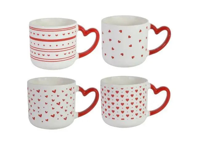 Taza de cerámica con corazones 9.5x9cm