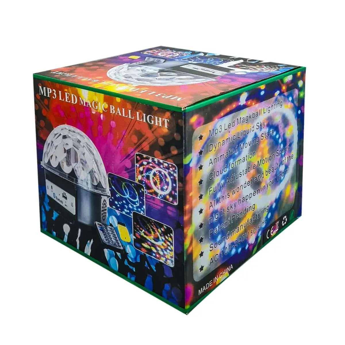 Media esfera audiorítmica luces RGB parlante BT con control remoto
