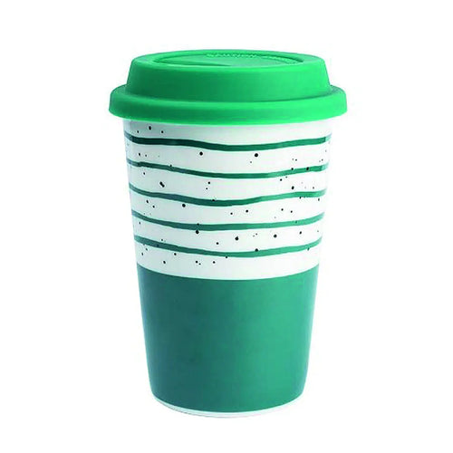 Taza de cerámica con tapa 400ml – diseños surtidos