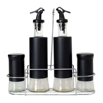 Set Condimentos x4 con Base Metálica