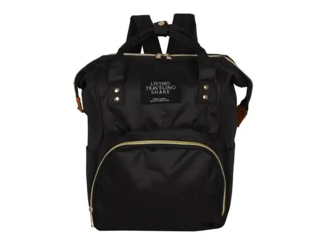 Bolso mochila maternal negro 40x26x14cm