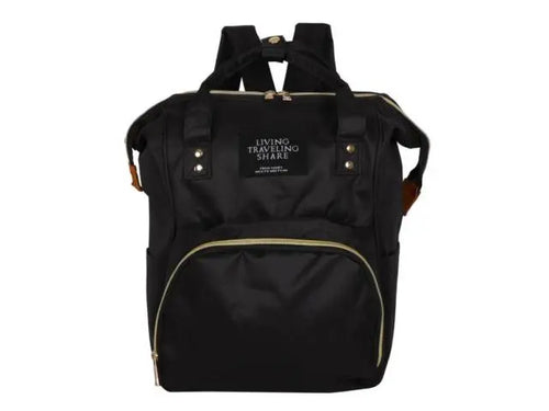 Bolso mochila maternal negro 40x26x14cm