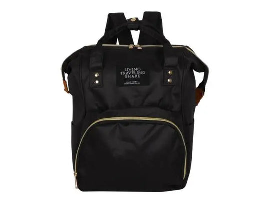 Bolso mochila maternal negro 40x26x14cm