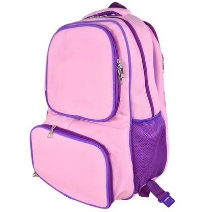Mochila rosa con compartimientos 3 en 1