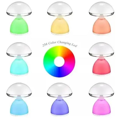 Lámpara LED hongo RGB recargable