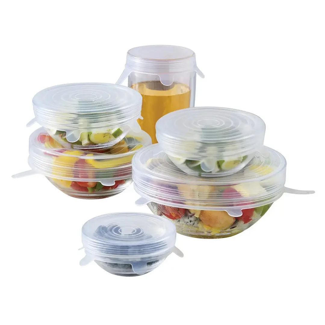 Set de Tapas de Silicona Reutilizables x6