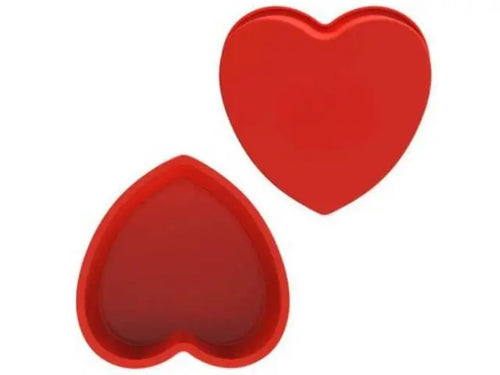 Molde de silicona con forma de corazón 12x13x2.5cm