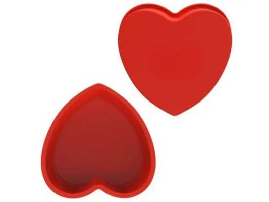 Molde de silicona con forma de corazón 12x13x2.5cm