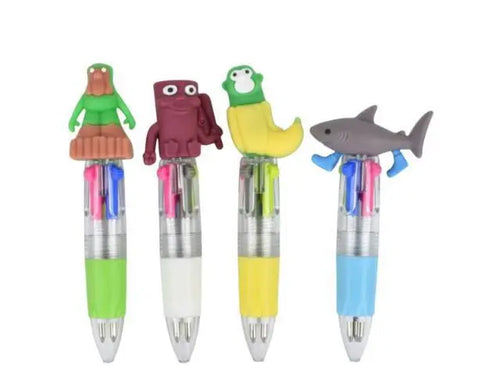 Mini lapicera retráctil 4 colores.