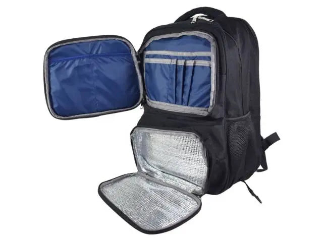 Mochila negra con compartimientos 3 en 1