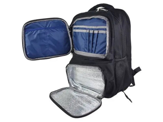Mochila negra con compartimientos 3 en 1