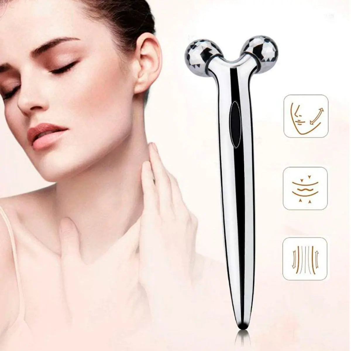 Rodillo masajeador 3D facial antiarrugas
