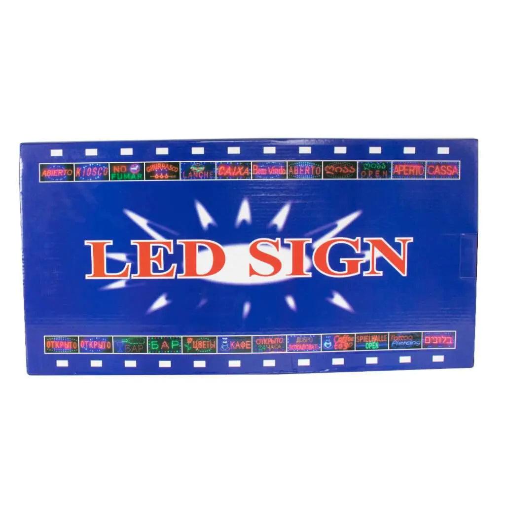 Cartel iluminación LED abierto 220V