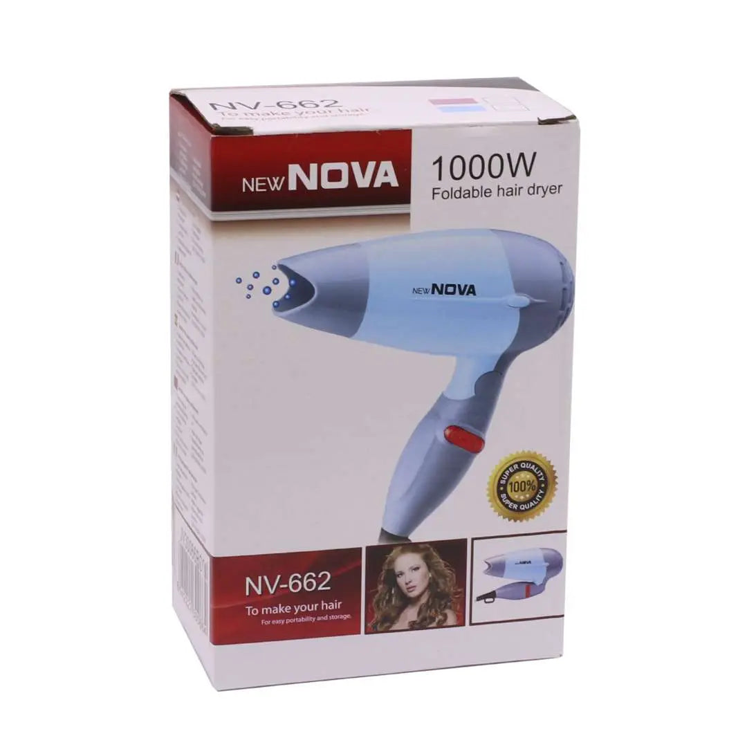 Secador de pelo Nova 1000W NV-662 Rosado o celeste