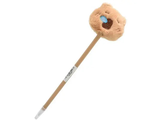 Lapicera azul con peluche de capibara diseño 2