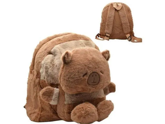 Mochila de felpa con capibara 30x26cm.