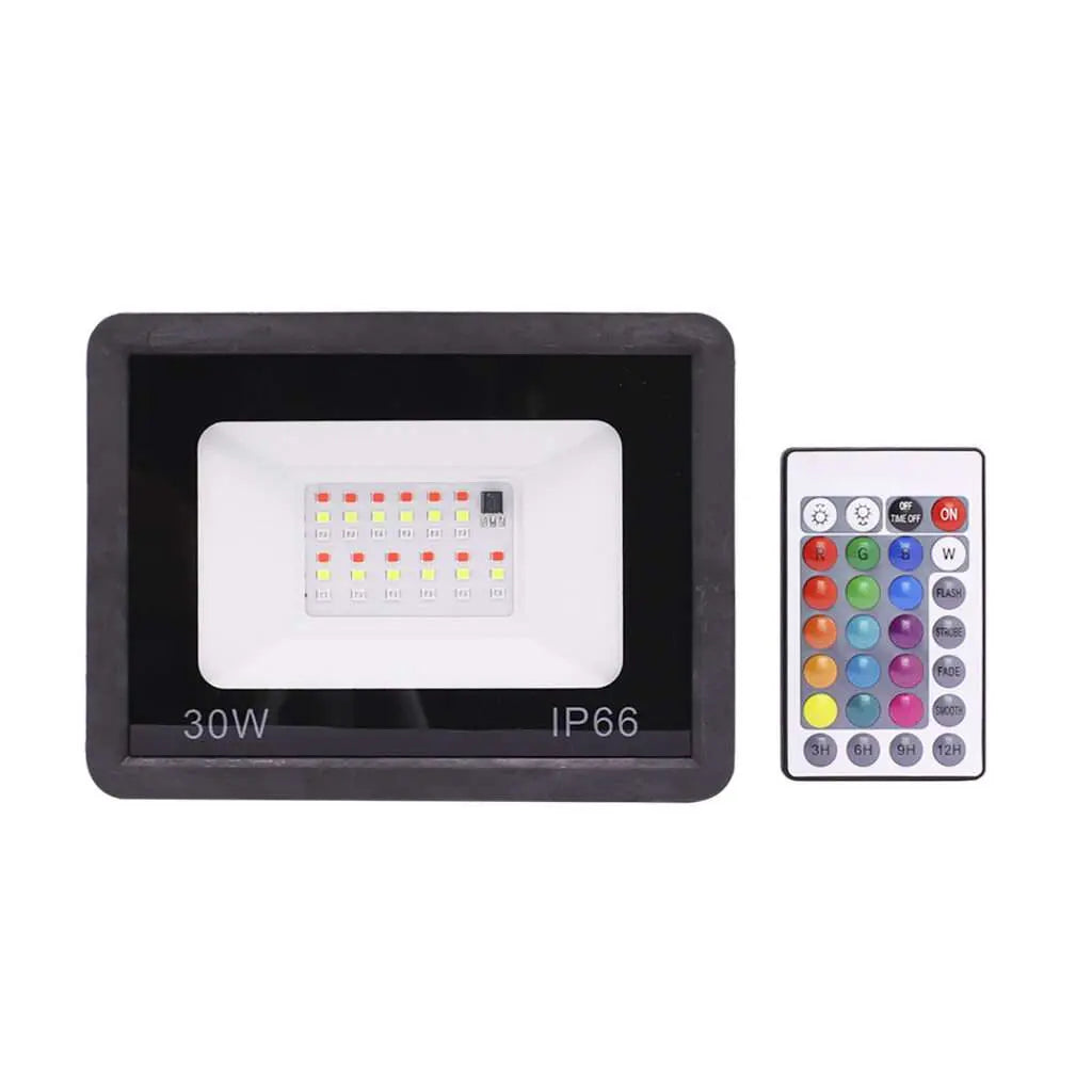 Reflector LED RGB 30W con Control Remoto – IP66
