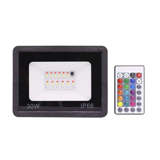 Reflector LED RGB 30W con Control Remoto – IP66