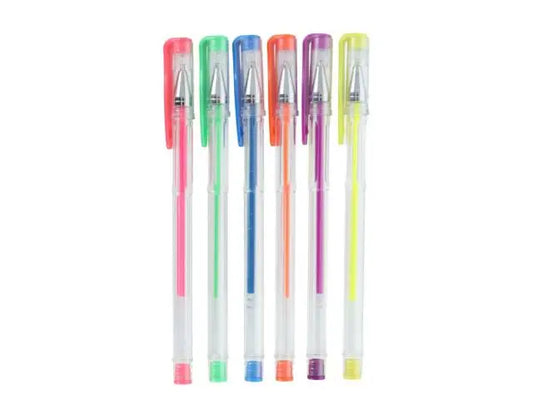 Lapiceras de gel colores x6 unidades