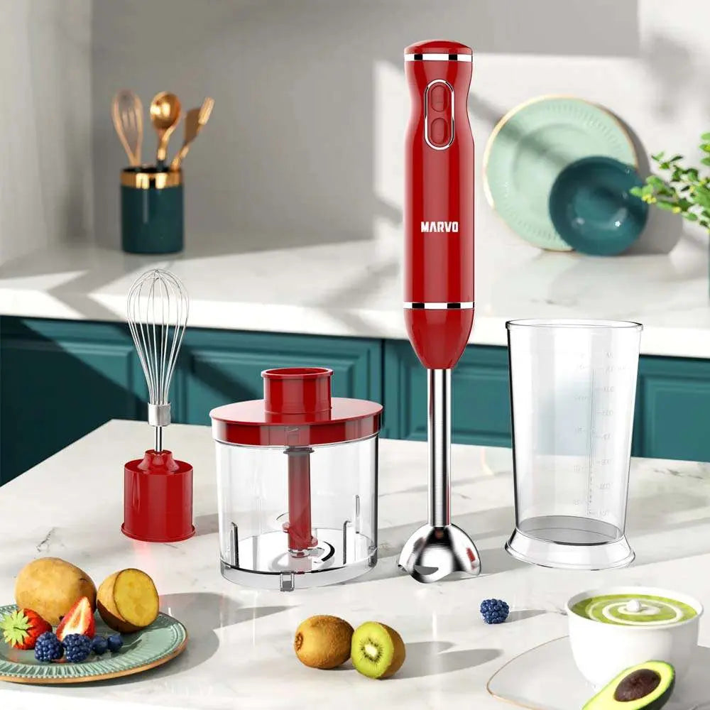 Mixer Marvo Acero Inoxidable Rojo