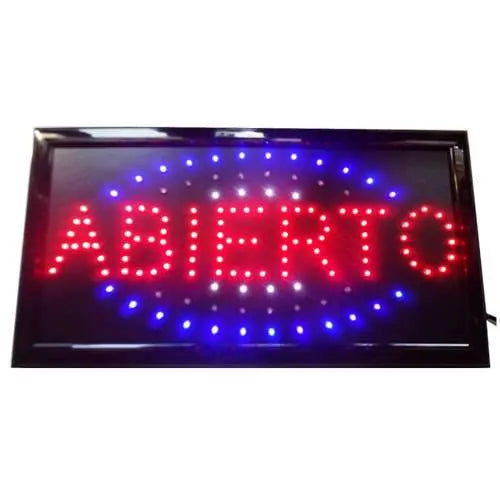 Cartel iluminación LED abierto 220V
