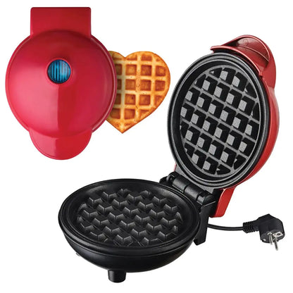 Mini Waflera Eléctrica Roja