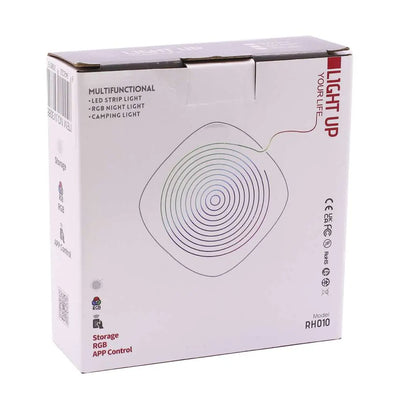 Rollo LED RGB retráctil 5 m recargable Bluetooth con app