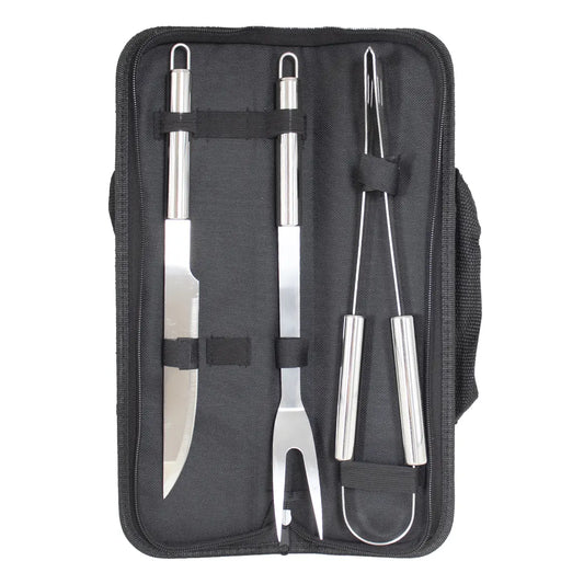 Set Asador 3 Piezas con Estuche Negro