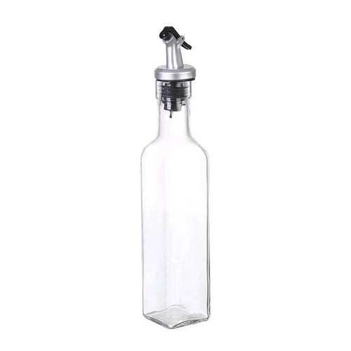 Botella Dispensador Aceitero Pico Plateado 250 ml