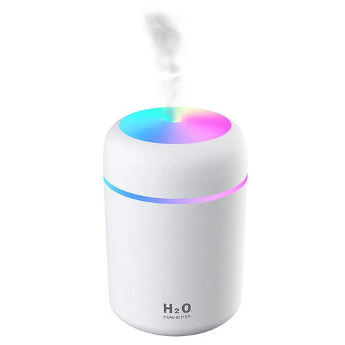 Humidificador / Difusor 300 ml Blanco con Luz LED