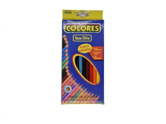 Lapices de colores 17.5cm x12 unidades